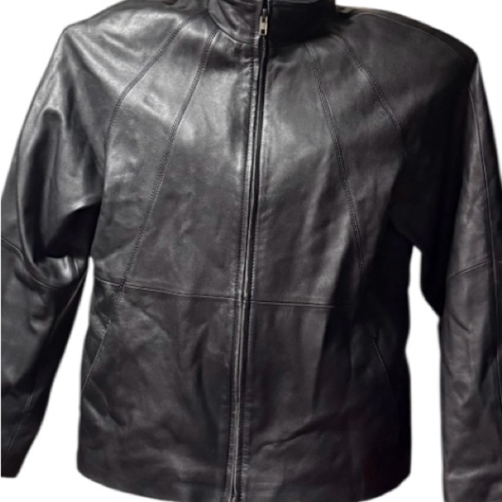 Vintage ~ Raffaello ~ Leather Jacket ~ Women’s ~ Large ~ Full Zip ~ 1980s